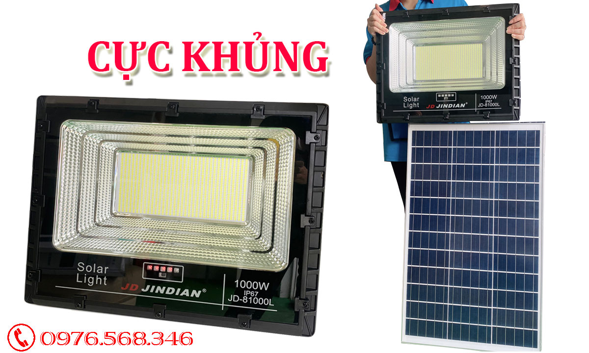 Đèn pha năng lượng mặt trời giá rẻ 1000W Jindian JD-81000